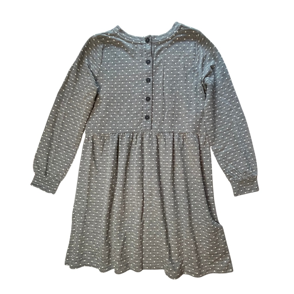 LOFT Dotted Stripe Sweater Dress M Button Swing Preppy Coastal Grandma Casual - Picture 12 of 14
